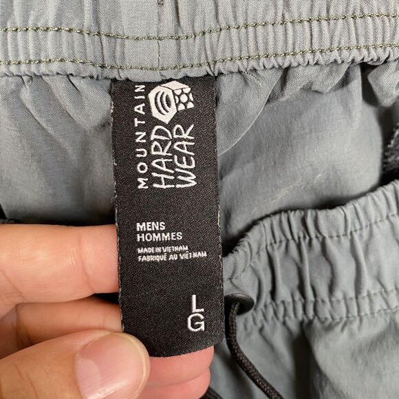 Mountain Hardwear Pants Mens Large Gray Nylon Stretch Drawstring Hiking OM9359 - Picture 11 of 13